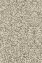 ブラウン ダマスク YORK WALLCOVERINGS  1ロール10m CD4010 輸入壁紙