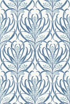 ブルー ダマスク YORK WALLCOVERINGS  1ロール8.2m AC9143 輸入壁紙