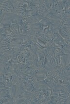 ダークブルー 抽象デザイン decoprint  1ロール10m BA26092 輸入壁紙