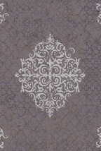 ダークグレー ダマスク GALERIE  1ロール10m CM2481 輸入壁紙