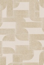 ベージュ チェック・パターン CASAMANCE  1ロール10m 75701324 輸入壁紙