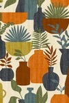 オレンジ キャラクター＆イラスト decoprint  1ロール10m BA26042 輸入壁紙