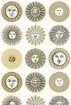 ライトアイボリー キャラクター＆イラスト Cole＆Son   1ロール10m 123-1002 輸入壁紙