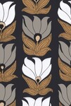 ブラック フラワー CASAMANCE  1ロール10m 75691120 輸入壁紙